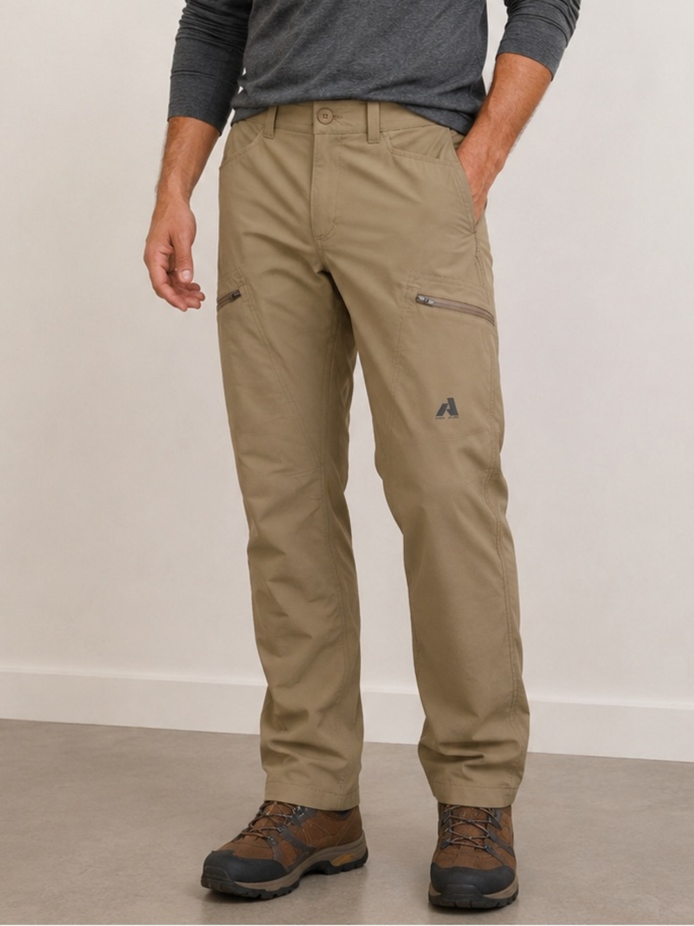 🌲Eddie Bauer First Ascent Guide Pro Hiking Pants - 34x30 - Khaki - Outdoor Trail